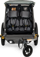 Burley d’lite x single fietskar – fietskar voor kinderen – fietskar 1 kind – inklapbaar – cargo trailer – groen grijs