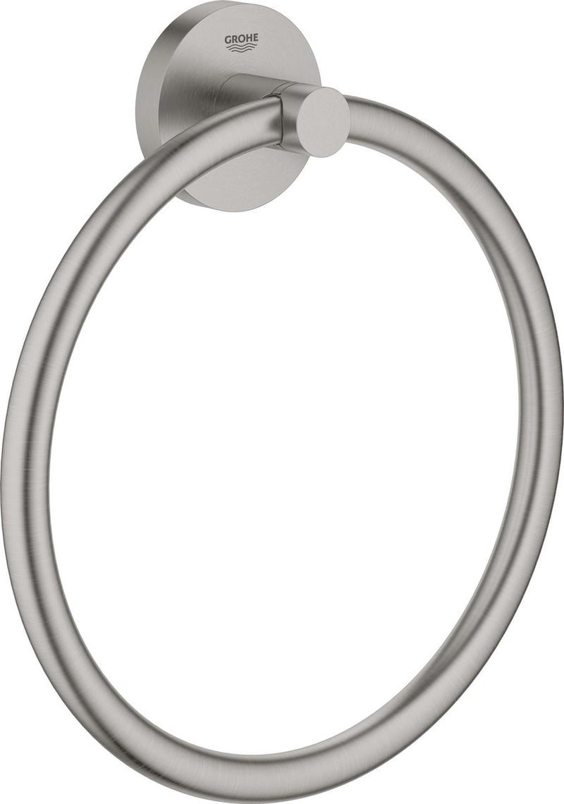 Grohe essentials handdoekring - supersteel (rvs look) - ø 18 cm - 40365dc1