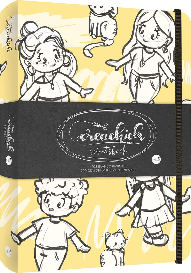 Kluitman schetsboek creachick yellow