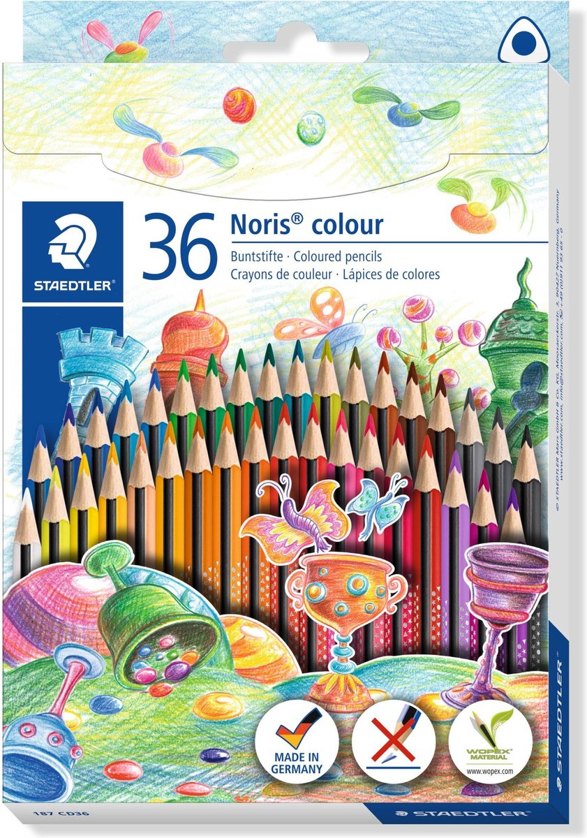 Staedtler noris colour driekantig kleurpotlood - set 36 st