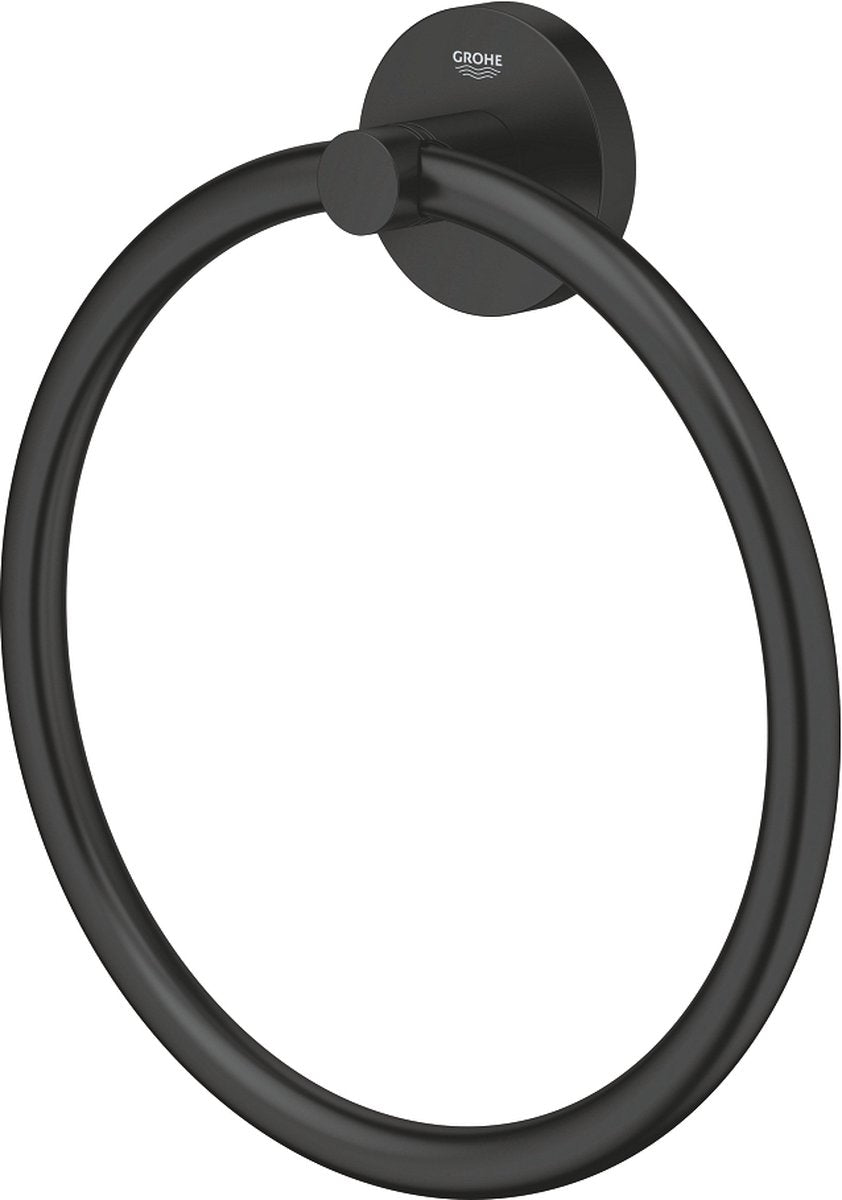 Grohe start handdoekring - mat zwart