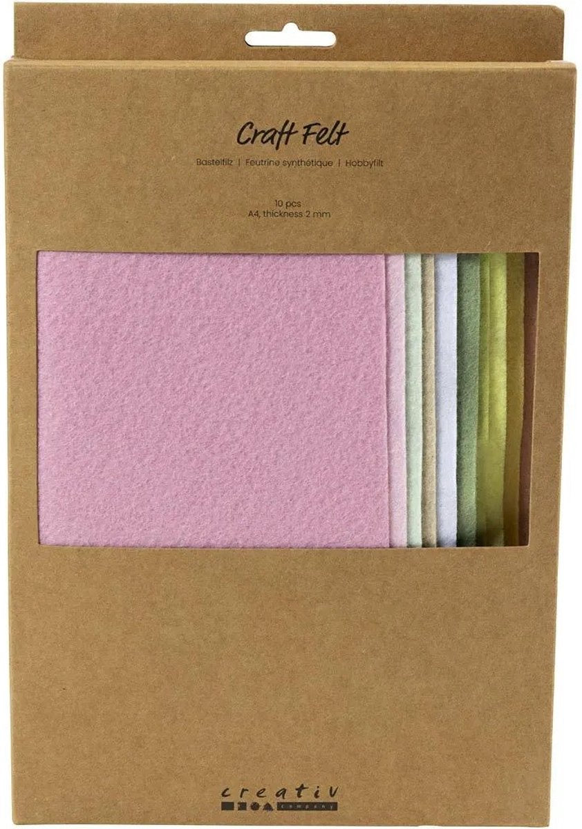 Creativ company https: www.cchobby.nl hobbyvilt-a4-vel-210x297-mm-dikte-2-mm-pastelkleuren-10-vel-1-doos