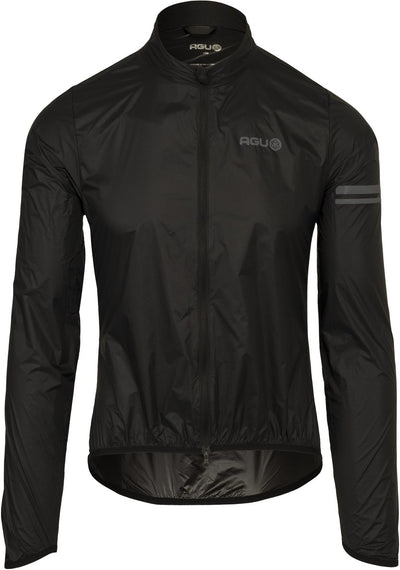 Agu essential - windjack - fietsjack - heren - l - zwart - lichtgewicht - waterafstotend - opvouwbaar - reflecterend