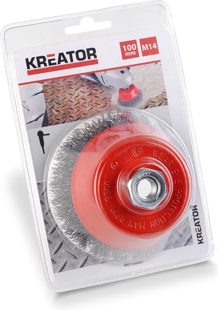 Kreator krt150201 komborstel - staal - m14 - ø100 mm