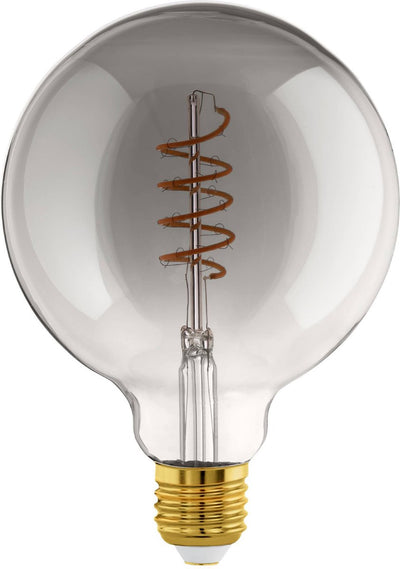 Eglo led lamp - e27 - ø 12,5 cm - g125 - smoke - 2000k - dimbaar