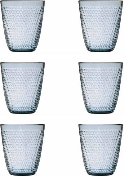 Arcoroc pampille colors - tumbler blue - 30cl - set6 - d8,6xh9,7cm
