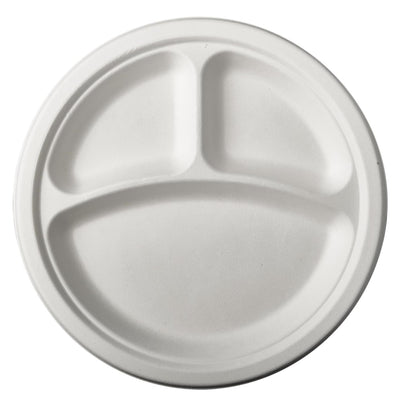 Papstar 12 borden suikerriet pure 3-vaks ø23cm
