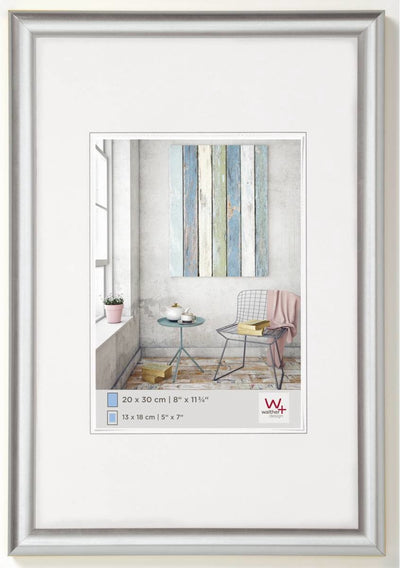 Walther trendstyle - kunststof lijst - fotoformaat 40x50 cm - zilver