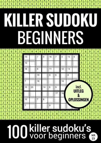 Merkloos sans marque sudoku killer - makkelijk - nr.23 - puzzelboek met 100 makkelijke puzzels voor volwassenen en ouderen