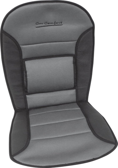 Carpoint stoelkussen comfort 90x45 cm – lendesteun – zwart grijs – antislip bevestiging – airbag geschikt – extra zitcomfort