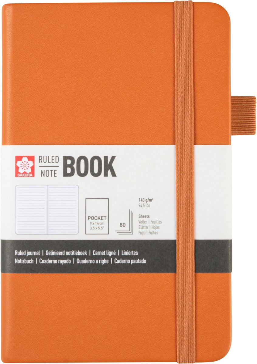 Sakura gelijnd harde kaft notitieboek pocket amber