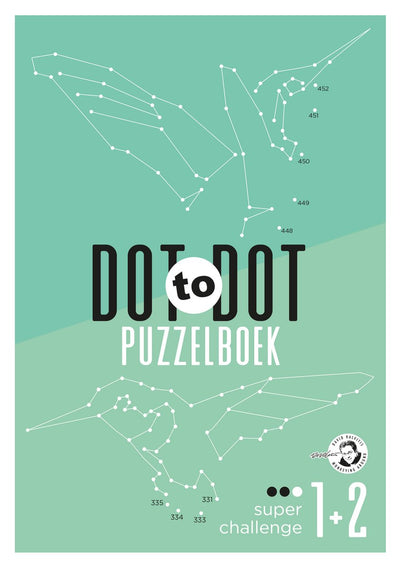 Uitgeverij kluitman dot to dot puzzelboek - super challenge 1+2