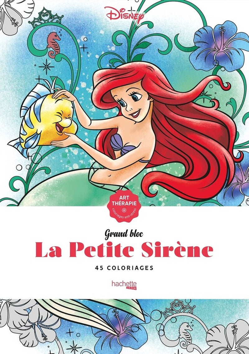 Hachette heroes disney grand bloc - la petite sirène - hachette - kleurboek voor volwassenen