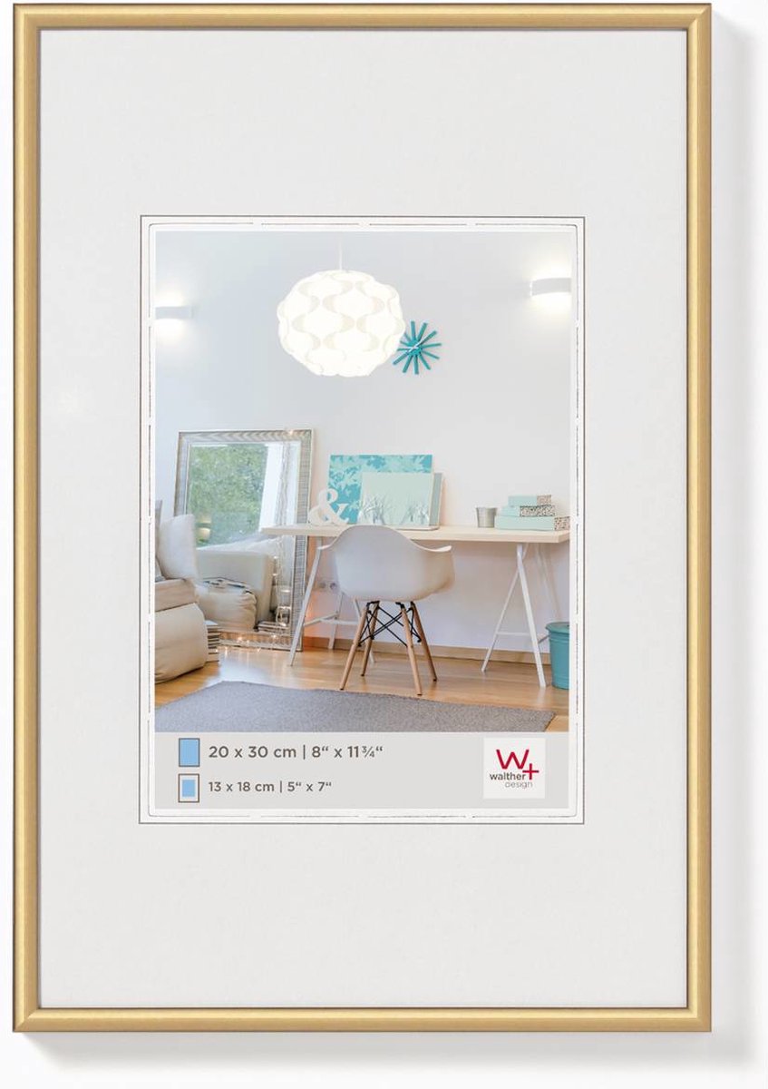 Walther new lifestyle - kunststof lijst - fotoformaat 30x45 cm - goud