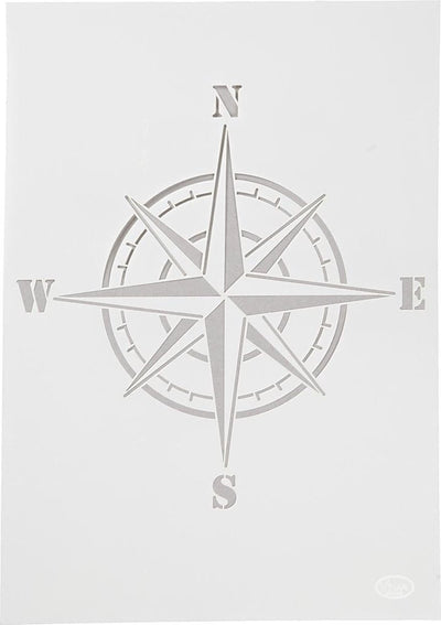 Viva decor sjabloon - flexibel tekensjabloon - hobbysjabloon - kompas - a4 - 21x29,7cm -