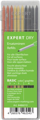 Expert marking tools expert dry navulset basic 4x grafiet 3x geel rood