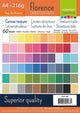 Vaessen creative cardstock - multipack assorti - a4 - 60 vellen - textuur - 216 g