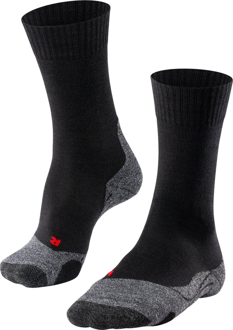 Falke tk2 anti-blaar dik wol functioneel materiaal wandelsokken dames zwart - maat 41-42
