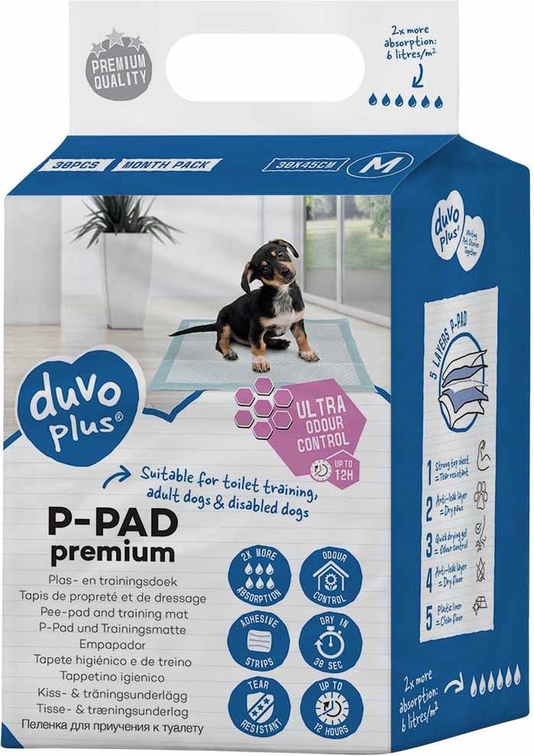 Duvo + p-pad premium geur controle 30 stuks xxl - 60x90cm