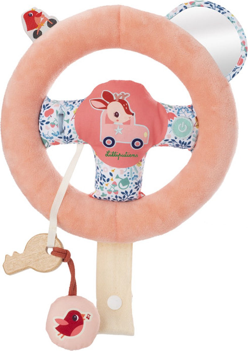 Lilliputiens - stella aan het stuur - dit stuurwiel wordt aan de autogordel bevestigd en is perfect om de handelingen van volwassenen na te bootsen en de verbeelding van kinderen te stimuleren - geschikt vanaf 18 maanden