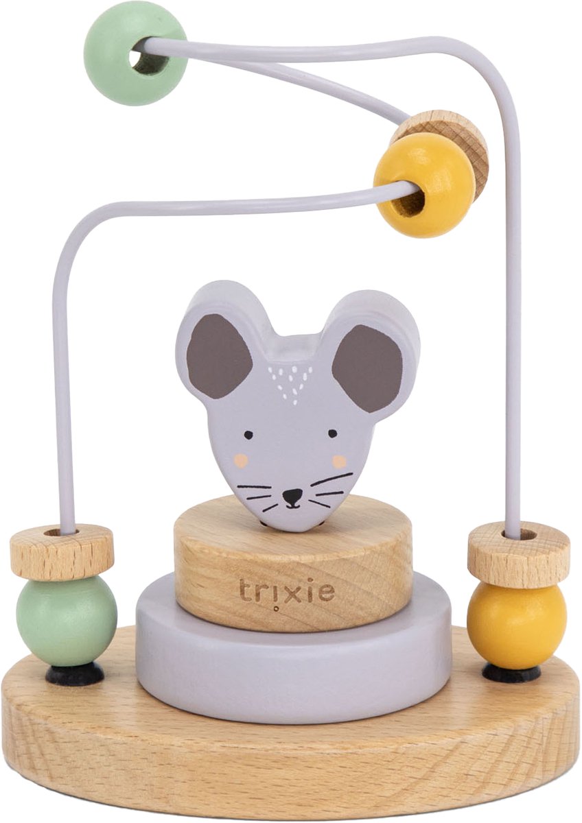 Trixie houten motoriekspiraal - mrs. mouse