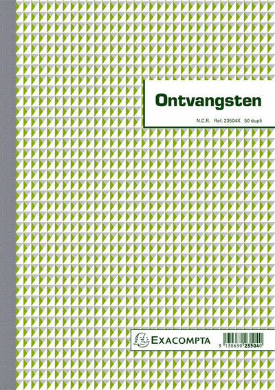 Exacompta kasboek manifold ontvangsten dupli 50 vel