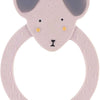 Trixie natuurlijk rubber ronde bijtring - mrs. mouse