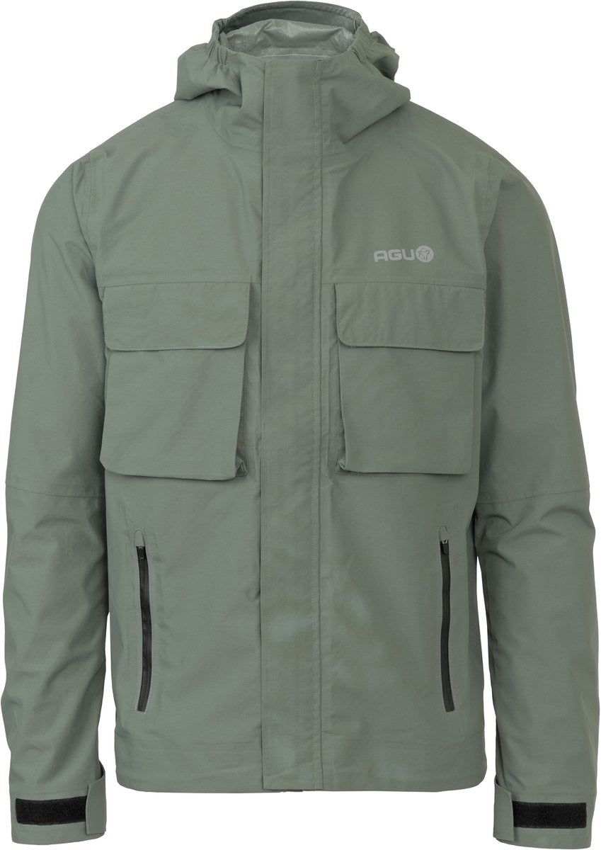 Agu city cruiser urban outdoor - unisex regenjas - dark sage - maat xl