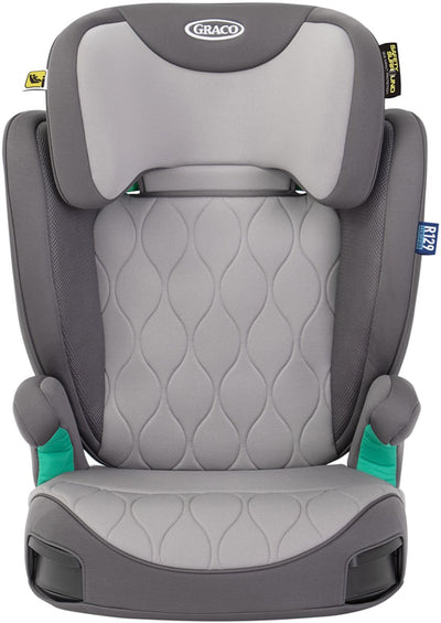Graco affix i-size r129 autostoeltje - iron - isofix zitverhoger met rugleuning - van 100 tot 150 cm (ca. 3,5 tot 12 jaar)