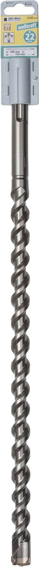 Wolfcraft - betonboor 22mm - sds max - 520mm lang - hardmetaal voor beton boren - 5345000