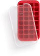 Lékué ijsblokjesvorm - met deksel - vierkant - red