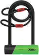 Abus beugelslot 410k ultra voor fietsen en e-scooters - handig en robuust fietsslot met praktische houder voor transport - fietsaccessoires - variant 150hb180, groen + cobra 10 120