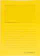 Q-connect l-map met venster | 120 g m² | a4 | pak van 100 stuks | geel