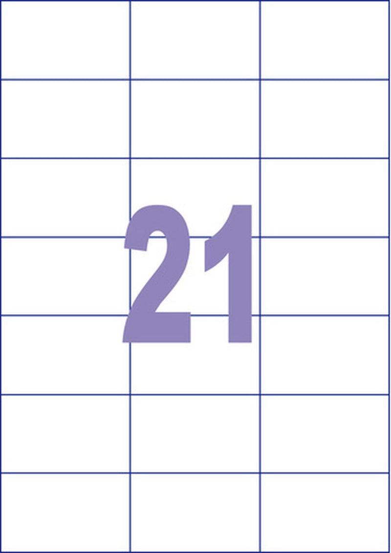 Kangaro etiketten - universeel - inkjet laser kopieer - 70x42,3mm - 25 vel - 21 stickers per vel