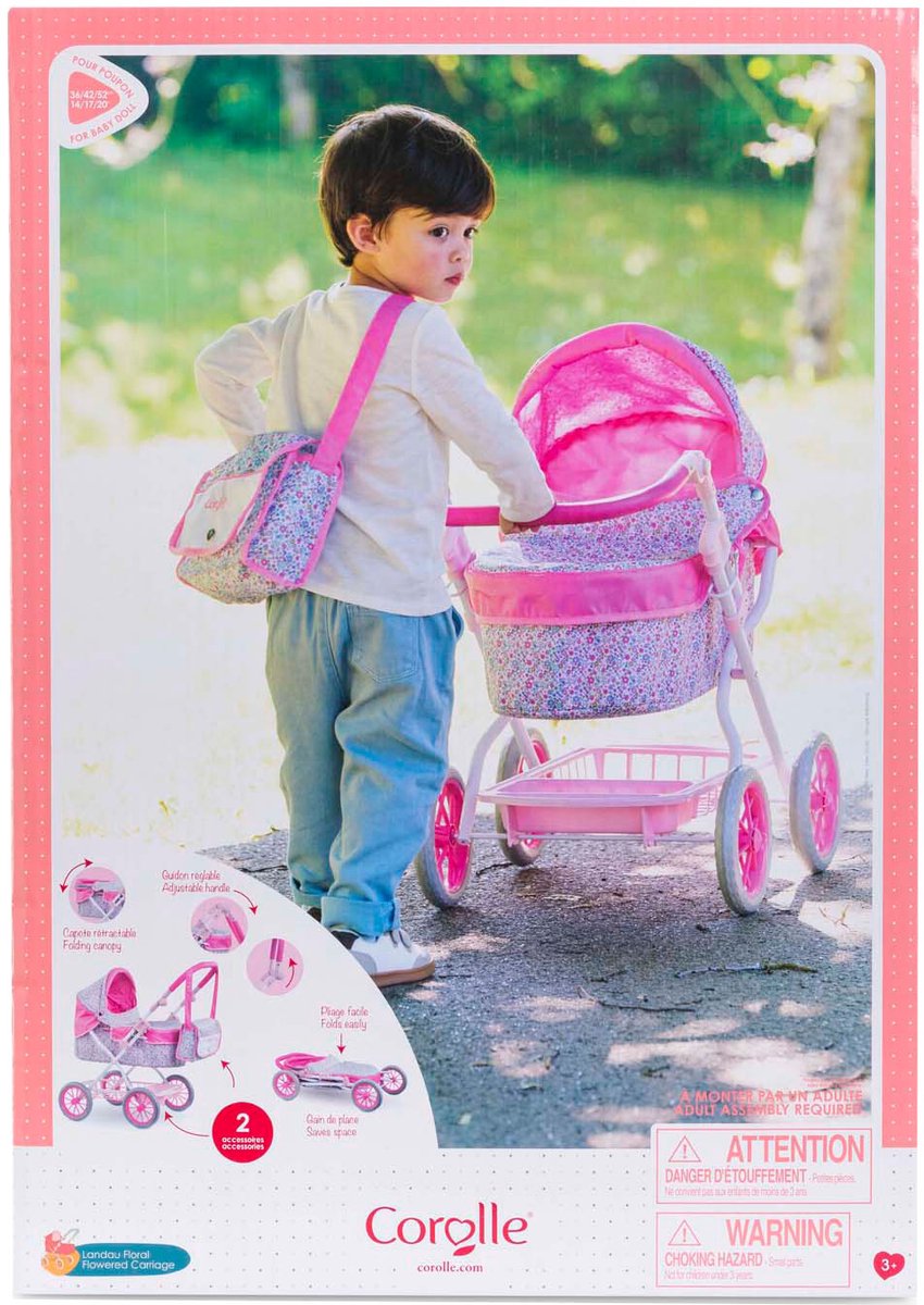 Corolle poppenwagen bloemen voor babypop van 36-42cm