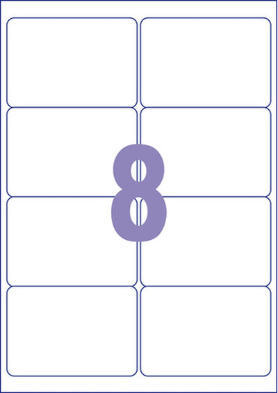 Kangaro etiketten - universeel - inkjet laser kopieer - 99,1x67,7mm - 25 vel - 8 stickers per vel