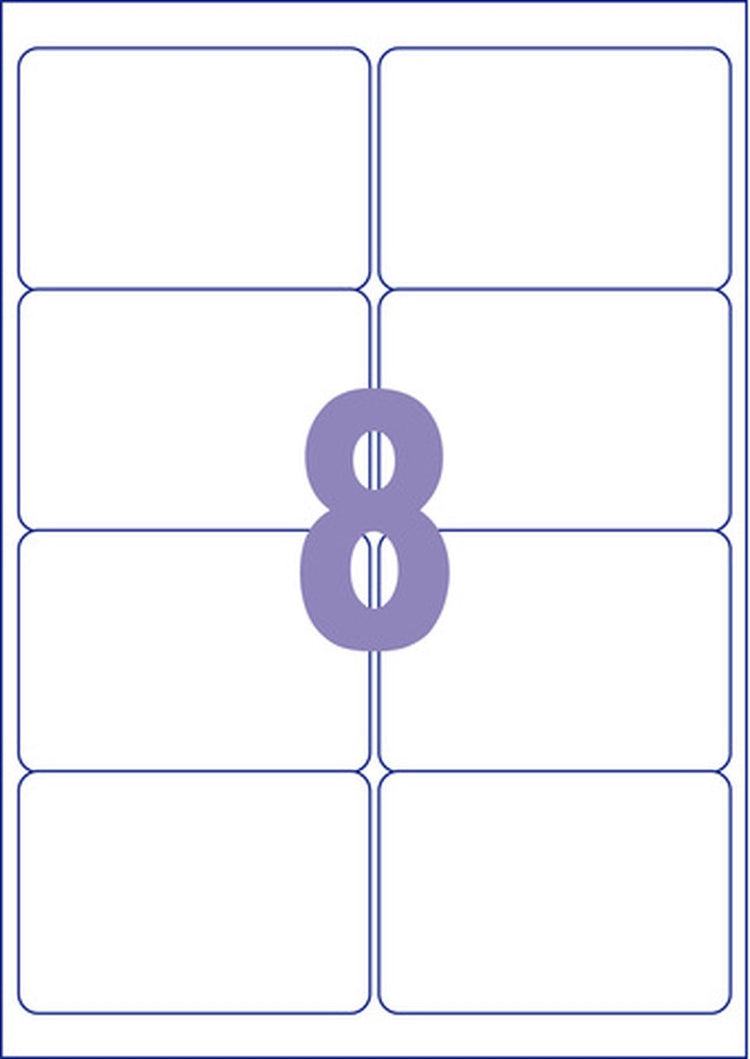 Kangaro etiketten - universeel - inkjet laser kopieer - 99,1x67,7mm - 25 vel - 8 stickers per vel
