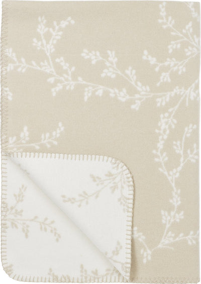 Meyco baby branches ledikant deken - geweven - sand - 100x150cm - 1.0 tog
