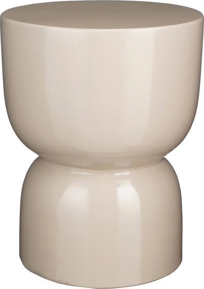 Mica decorations stage bijzettafel - h45 x ø35 cm - cement - beige