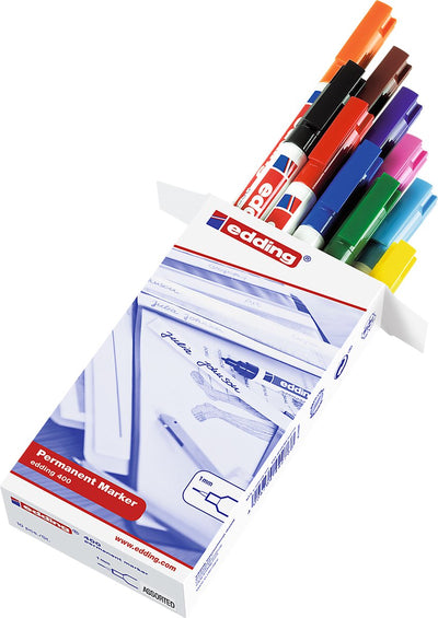 Edding https: www.cchobby.nl -markers-400-lijndikte-1-mm-diverse-kleuren-10-stuk-1-doos