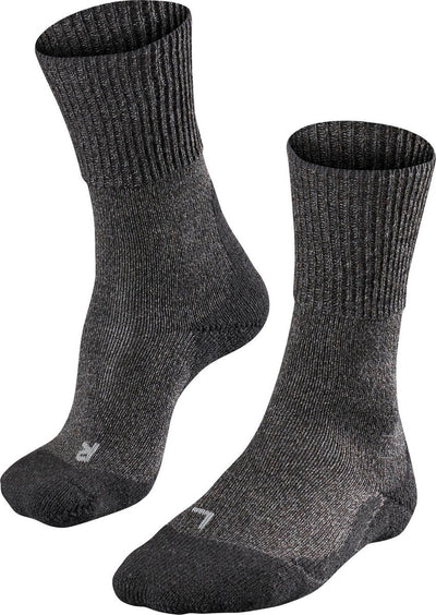 Falke tk1 wool anti-blaar dik wol functioneel materiaal wandelsokken dames grijs - maat 35-36