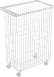 Yamazaki wasmand op wielen - tower - wit