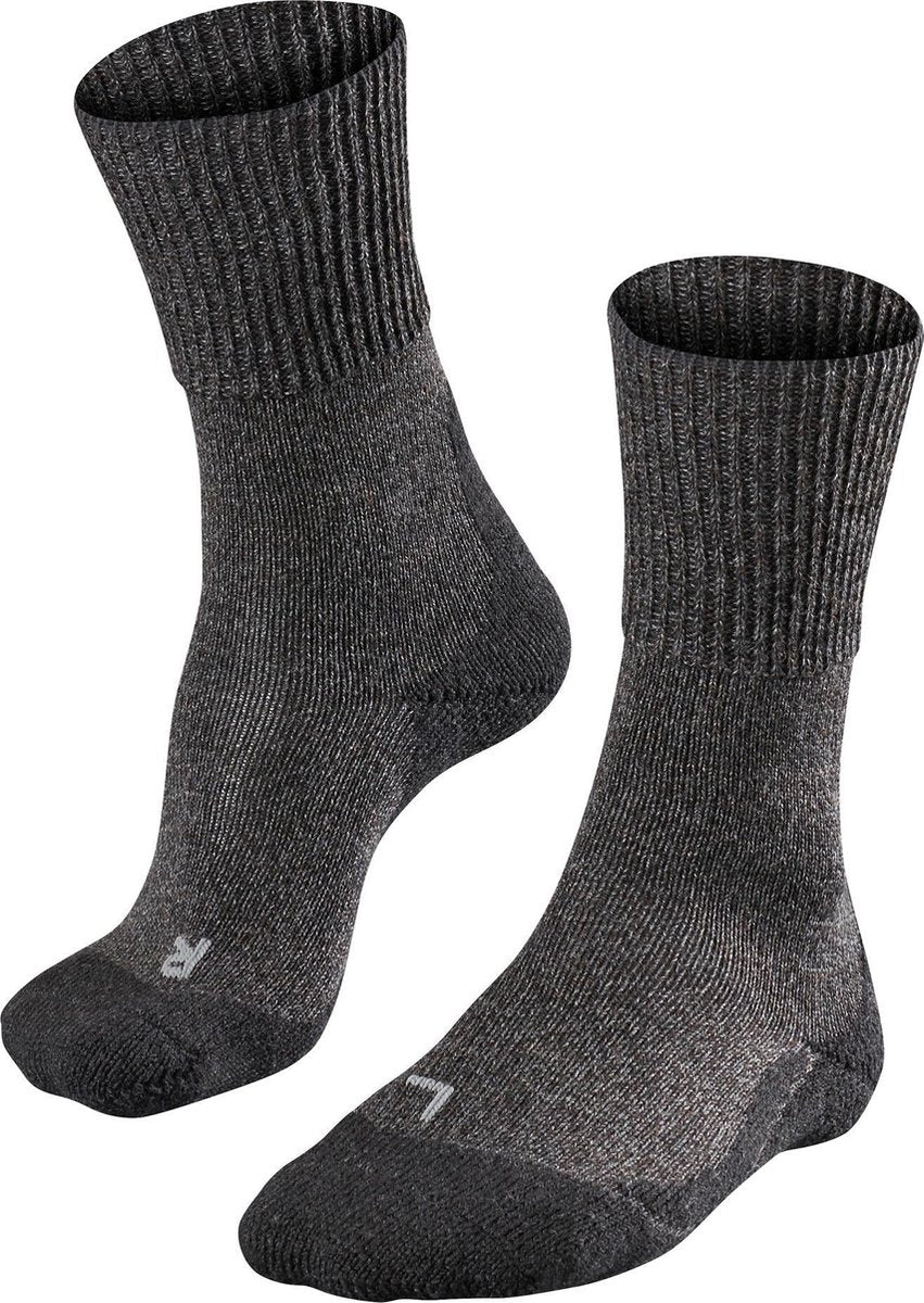 Falke tk1 wool anti-blaar dik wol functioneel materiaal wandelsokken heren grijs - maat 44-45