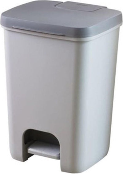 Curver essentials pedaalemmer - 20 liter - zilver antraciet
