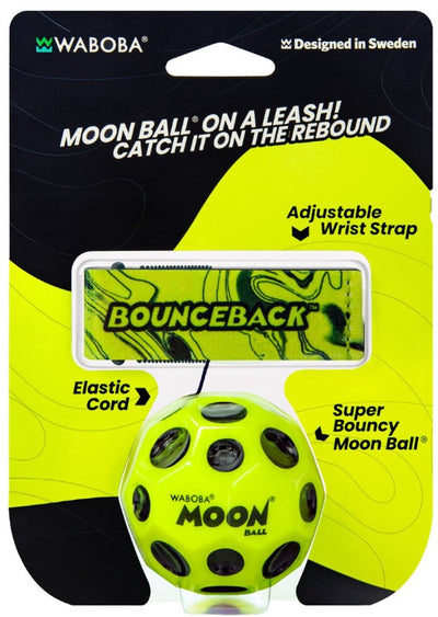 Waboba stuiterbal speelgoed bounceback - geel - 63mm.