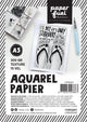 Paperfuel aquarelpapier - a5 - 300 g m² - 15 vellen - textuur - wit
