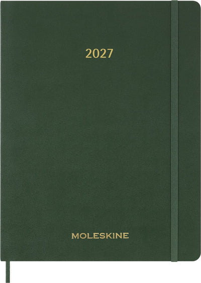 Moleskine 15 maanden agenda - 2027 - essential planner - wekelijks - verticaal - xxl - mirthe groen