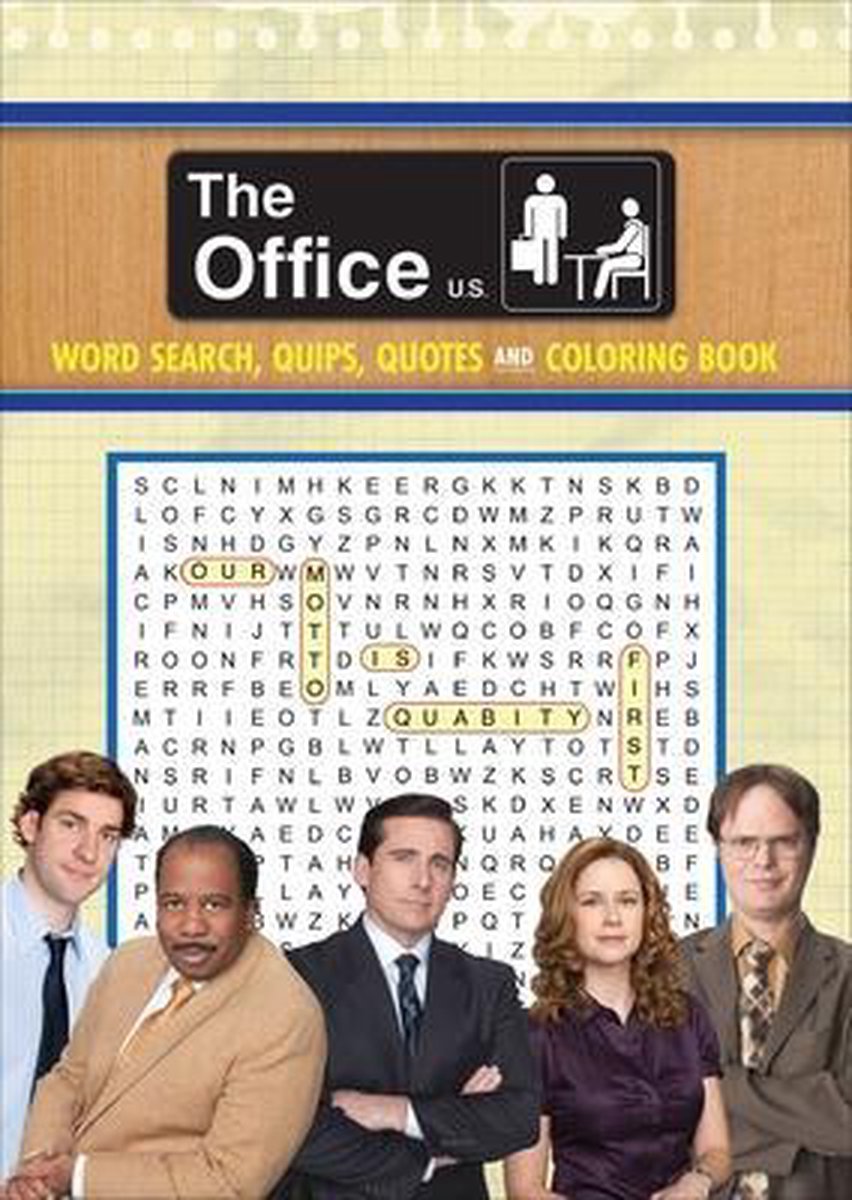 The office word search, quips, quotes coloring book