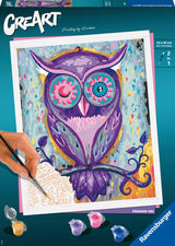 Ravensburger schilderen op nummer ravensburger creart schilderen op nummer - dreaming owl - afbeelding 1