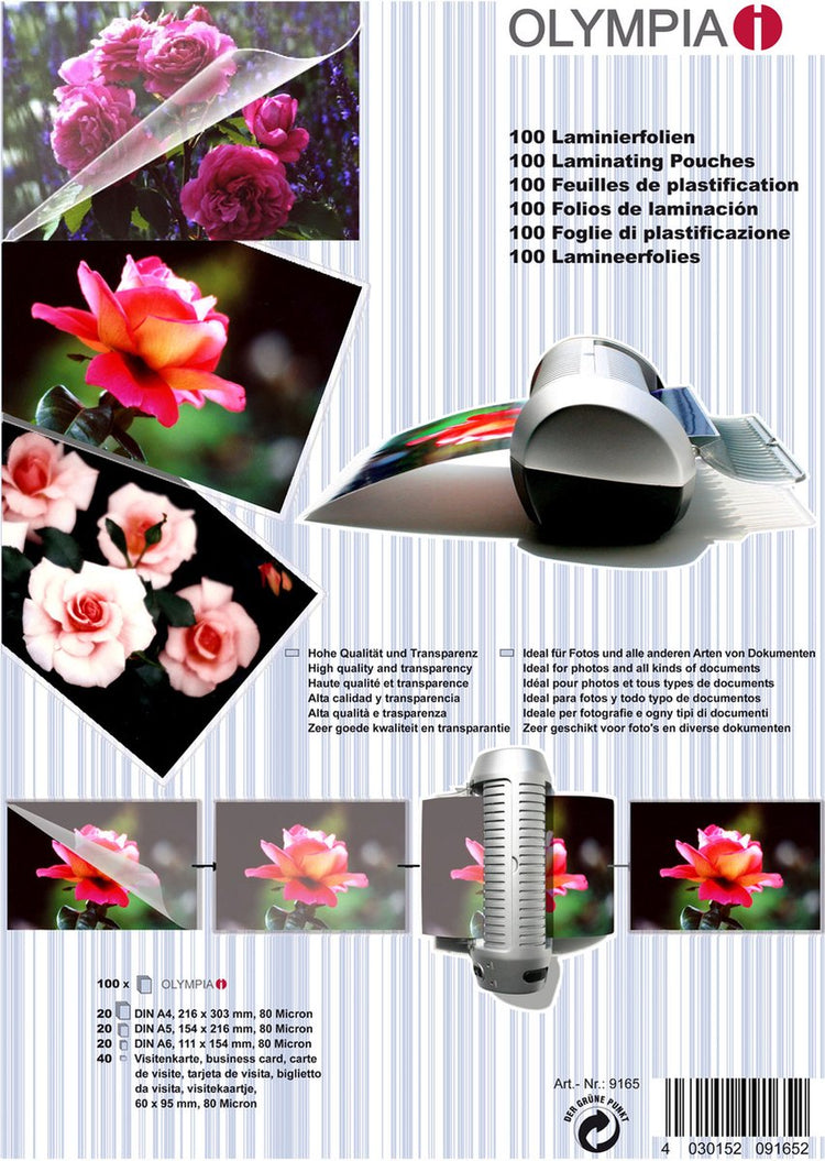 Olympia -lamineerfolies-set